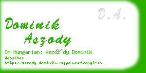 dominik aszody business card